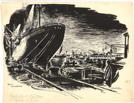 CMO00400-309 Illustratie bij artikel Ook 's nachts patrouilleert de havendienst uit de reeks Als Amsterdam slaapt 