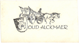 CMO11801-006 Boerenwagen en wapenschild met vermelding Oud AlckmaerIllustratie bij artikel Oud-Alkmaar bestond 25 jaar ...