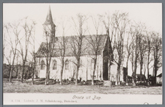 WAT002002719 Nederlandse Hervormde kerk te Jisp.De Jisperkerk, een zaalkerk met tongewelf uit 1822, behoort toe aan de ...