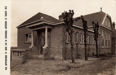 UPL000000048 Watersnood 1916. Meerweg te Buiksloot, Christelijke school herbouwd in het dure 4e oorlogsjaar 1918
