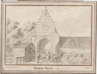 WAT001020902 De Purmerpoort aan de Purmerweg met koeiendrijver.