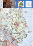 WAT001019903 Topografische kaart met fietsroutes in Waterland; Beemster route, Zeevang route, Veenweide-Wormer route, ...