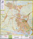 WAT001020273 Plattegrond van de gemeente Zaanstad met centrumkaart van Zaandam en Assendelft, Jisp, Knollendam, Koog ...