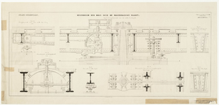 33_KA00469 Diverse doorsneden van de bovenbouw van de spoorbrug over de Nauernasche Vaart. Plaat no. 4, fig. 9-15