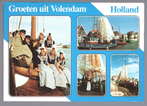 WAT001013302 Ansichtkaart met foto's van de Volendamse haven.