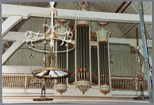 WAT001001631 Foto:orgel van de Nederlands-hervormde kerk van Kwadijk. Zaalkerk met spitsboogvensters en een houten ...