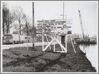 WAT001017176 Bord langs de Jaagweg met de volgende tekst Provincie Noord-Holland, dienst wegen, verkeer en vervoer, ...