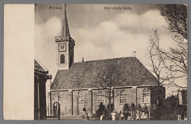 WAT002001729 Nederlandse Hervormde Kerk te Wormer.Nederlandse Hervormde Kerk. Zaalkerk uit 1807 met houten torentje ...