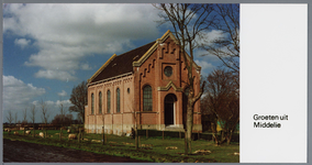 WAT002003088 De doopsgezinde kerk van Middelie;De doopsgezinde kerk van Middelie, in de Nederlandse gemeente ...