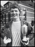 WAT003000196 Europees slagerskampioenBeemsterling Klaas Box, die tijdens de in mei gehouden jeugdkampioenschappen in ...