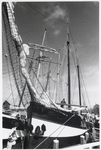 WAT003002935 Foto: de Storebaelt , een historisch tweemast zeilschip (1928) die op donderdag 28 april 1994 in de haven ...