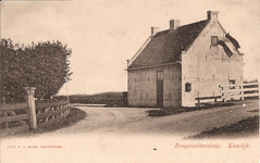 WAT120001345 Brugwachtershuis bij Purmerbrug. Links dijkje naar Middelie. Begin 1900.