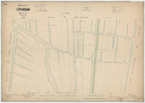 WAT056000019 Kaart van de wegen in Ilpendam, sectie E, blad 2 met de nummers der wegen zoals in de ligger der wegen