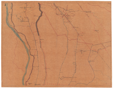 19224-B13.3 [Geen titel] Blad 3 van de kaart van de Sallandse weteringen, vanaf de IJssel, tussen Windesheim, Wijhe, en ...