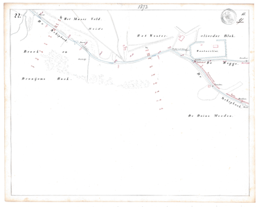 19231-17Y22 [Geen titel] Kaartblad van de Schipbeek, ten zuiden van het huidige Twentekanaal. Op de kaart worden ...