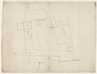 12461-KD000096 [Zonder titel] Plattegrond van de gebouwen van het voormalig klooster Betlehem tussen de Schoutenstraat, ...