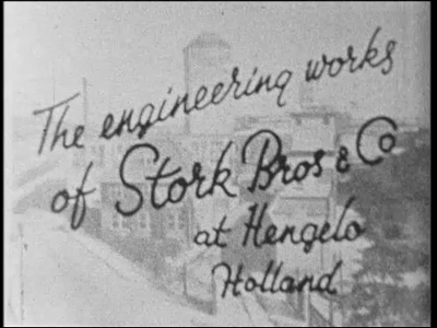 12754BB01918 Een film rond machinefabriek Stork te Hengelo, met beelden van het voorstellen van de directie, de ...