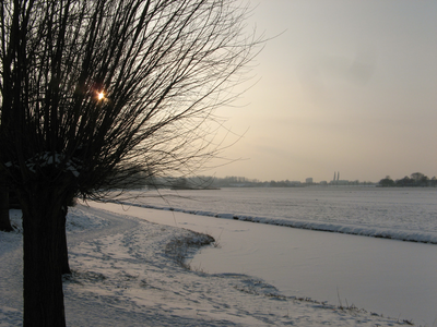 4142 DBUITERWIJK-001538 Winter en Sneeuw in Zwolle - Aa-landen-dijklanden, 2013-01-22