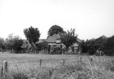 1925 FD003127 Een gerestaureerde boerderij met rieten kap aan de Doornweg te Haerst in de voormalige gemeente ...