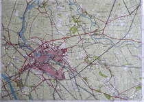 412-KD001364 21 G, zuidblad Kopie van de topografische kaart van Zwolle en het gebied ten oosten van de stad. ...