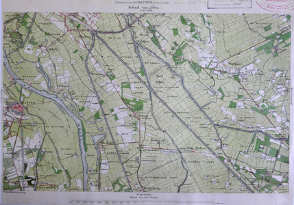 415-KD001367 Hattem 320 Kopie van een topografische kaart van Hattem en het gebied ten oosten ervan. De kaart is ...