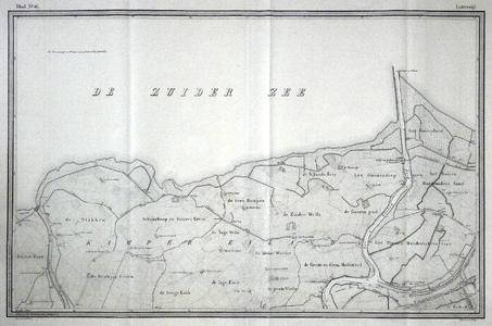 849-KD001480 Lutterzijl blad nr. 16 Zestiende blad van de atlas van de IJssel door L.J.A. van der Kun en R. Musquetier. ...