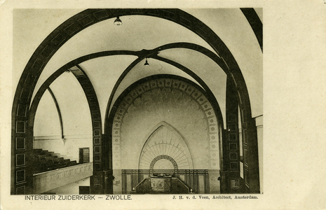 1001 PBKR6594 De Zuiderkerk, ontworpen door architect J.H. v.d. Veen uit Amsterdam, is in 1925 in gebruik genomen door ...