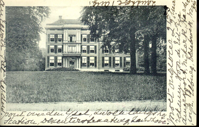 1108 PBKR4317 Huize Zandhove, gelegen aan de Hollewandsweg 17 te Hoog-Zuthem, ca. 1905. De buitenplaats Zandhove ...