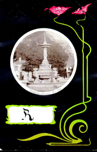 1168 PBKR5459 Schmuckkarte Jugendstil fontein op Van Nahuysplein ca. 1900, 1900-00-00