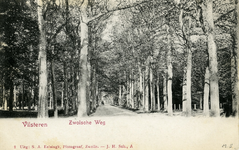 1193 PBKR6036 De Zwolsche Weg (tegenwoordig Vilsterseweg) in de buurt van Huize Vilsteren. De kaart is in 1907 ...