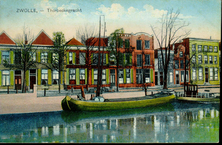 1291 PBKR3790 Thorbeckegracht, met binnenvaartschepen, ca. 1920-1930., 1920-00-00