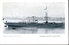 1343 PBKR4917 Stoombootdienst Zwolle - Amsterdam, stoomboot 'Zwolle' op de IJssel, ca. 1904., 1904-00-00