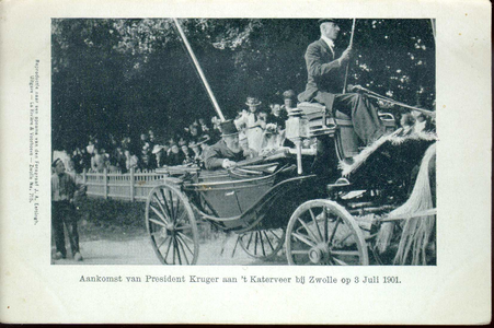 1957 PBKR4453 Aankomst van P. Kruger, president van Zuid Afrikaanse Republiek aan het Katerveer op woensdag 3 juli 1901 ...