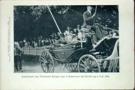 1958 PBKR4454 Aankomst van P. Kruger, president van Zuid Afrikaanse Republiek aan het Katerveer op woensdag 3 juli 1901 ...