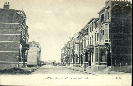 3222 PBKR4104 Wilhelminastraat ca. 1909 gezien vanuit de Veerallee naar het westen., 1909-00-00
