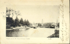 3436 PBKR4138 Willemsvaart bij de Ooievaarsbocht (rechts), 1902. Op de achtergrond rechts Emmawijk, Eekwal en Peperbus. ...