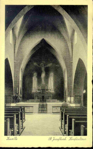 3599 PBKR0138 Interieur van de r.k. Sint-Jozefkerk, het hoofdaltaar. De kerk werd in 1932-1933 door architect Johan H. ...