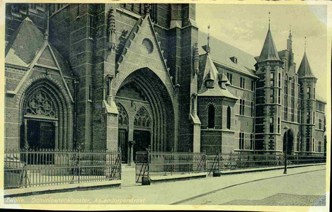 3616 PBKR0155 Dominicanenkerk en klooster aan de Assendorperstraat. De eerste steen voor kerk en klooster werd gelegd ...