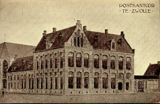 4401 PBKR2553 Pentekening van het Postkantoor op de Nieuwe Markt, 1909. Het postkantoor met directeurswoning werd ...
