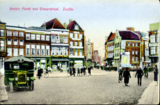 4740 PBKR1489 Grote Markt gezien naar de Diezerstraat, ca. 1930, met de pas aangelegde rotonde. Links een autobus van ...