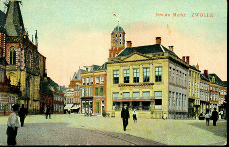 5312 PBKR2169 Gezicht op De Harmonie , Grote Markt 13, ca. 1915. Het pand De Harmonie werd gebouwd in 1828 als ...