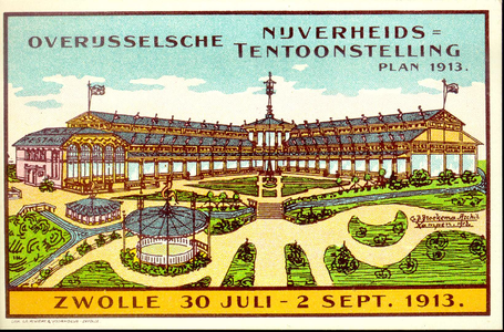 5725 PBKR0536 Park Eekhout als tentoonstellingsterrein voor de Provinciale Overijsselsche Nijverheidstentoonstelling ...