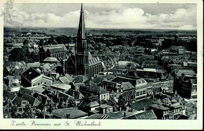 5908 PBKR0017 De Melkmarkt en de Diezerstraat. Links de Broerenkerk en de Sint-Michaelskerk aan de Roggenstraat., 1935-00-00
