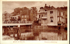 6152 PBKR0617 De Diezerpoortenbrug (draaibrug 1870-1939) gezien in de richting van de Diezerpoortenplas, ca. 1930. Het ...