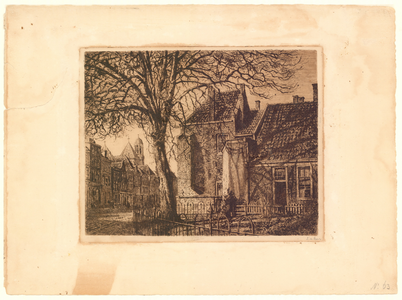 341 -TP000589 Het Binnengasthuis (nu Gasthuisplein), met Oude Vismarkt, links op de achtergrond de Onze Lieve ...