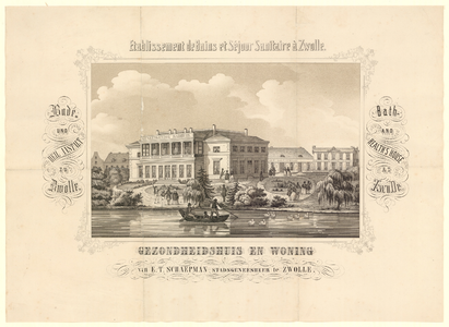 343 -TP000591 Afbeelding van het huis van Schaepman, stichter van het Badhuis aan de Badhuiswal.