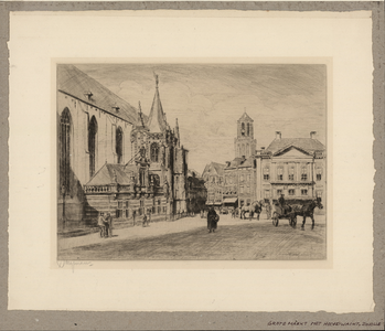 601 -TP000714 De Grote Markt met links de Hoofdwacht., 1915