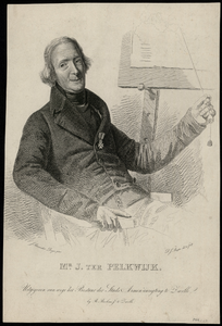 613 -TP000726 Portret van Jan ter Pelkwijk (1769-1834). Ets door Dirk Jurriaan Sluyter (1811-1886) naar een schilderij ...