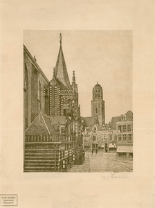 850 -TP000286 Gezicht op de Peperbus vanaf de Grote Markt, in het zicht de Hoofdwacht, gezien vanuit het noordoosten. ...