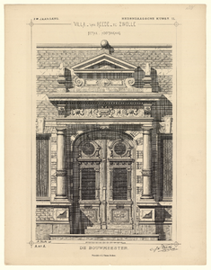 992 -TP000361 Detail van de hoofdingang van Villa van Reede te Zwolle., 1886